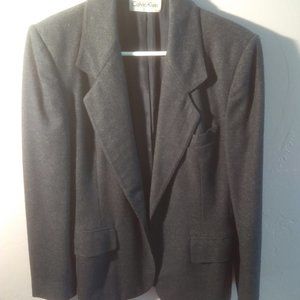 Calvin Klein Full-Length Charcoal Suit Jacket